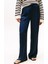 Sateen Tıe Rlxd Straıght Pants Kadın Mavi Pantolon - WW0WW47171 1