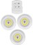 3lü Uzaktan Kumandalı Yapışkanlı Kablosuz LED Spot Lambalar (5263) 2