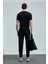 Blaze Modern Grafik T- Shirt Siyah 12