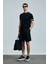 Ross Spor Erkek Chino Şort Slim Fit Siyah 7