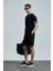 Ross Spor Erkek Chino Şort Slim Fit Siyah 9
