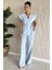 Bel Bağlamalı Astarlı Kadın Yelek Pantolon Keten Ikili Takım P-00017790 2