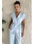 Bel Bağlamalı Astarlı Kadın Yelek Pantolon Keten Ikili Takım P-00017790 3