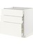 Çekmeceli Alt Dolap, Vallstena Beyaz, 80X60 Cm, 3 Çekmeceli 1