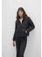 Dik Yaka Siyah Şişme Mont 110698-900 10