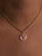 Gold Lila Pembe Çiçek Motif Çelik Kolye Ince Zincir Zarif Hediye Mineli Trend Lüx Kadın 6