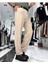 Erkek Baggy Fit Pile Detaylı Kumaş Pantolon 9