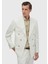 Ekru Zeroweight Slim Fit Keten Karışımlı Ceket 4