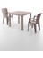 Side 2 Kişilik Rattan Masa Sandalye Takımı Cappuccino 2