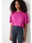 Modal Crop Fuşya Tişört 14