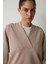 Bej Kapüşonlu Modal Crop Sweatshirt 8