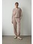 Bej Kapüşonlu Modal Crop Sweatshirt 12