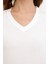 Wb V Neck 11SN227 4fx Beyaz Kadın Kısa Kol T-Shirt 9
