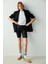 Siyah Miracle Pop Up Leather Biker Short 15