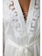 Kırık Beyaz Bridal Dantelli Gelin Sabahlık 14