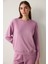 Lila Bisiklet Yaka Oversize Spor Sweatshirt 13