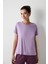 Lila Bisiklet Yaka Regular Fit Modal Tişört 13
