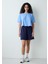 Mavi Sırt Detaylı Tişört 17