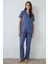 İndigo Hailee Çiçek Desenli Gömlek Yaka Kısa Kollu Pijama Takımı 11