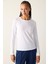 Pamuklu Beyaz Basic Uzun Kol Üst 13