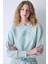 Açık Yeşil Kapüşonlu Ribana Detaylı Sweatshirt 14