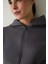 Gri Fermuarlı Kapüşonlu Spor Sweatshirt 16