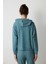 Petrol Yeşili Kapüşonlu Fitilli Yumuşak Sweatshirt 15