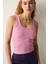 Pembe Dikişsiz Seamless Kare Yaka Üst 15