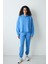 Mavi Kapüşonlu Silky Touch Sweatshirt 12
