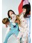 Krem Kız Çocuk Circus Desenli Düğmeli Uzun Kollu Pamuklu Pijama Takımı 12