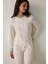 Gardenya Cute Flowers Termal Etkisi Bisiklet Yaka Uzun Kollu Pijama Üstü 6