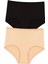 Maxi Siyah-ten 2li Slip Külot 11