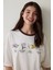 Ekru Bozkır Lalesi Çiçek Baskılı Pamuklu Bisiklet Yaka Kısa Kollu Şortlu Pijama Takımı - Inspired by Flora 13
