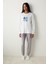 Cute Snowflake Fuzzy Kırık Beyaz Sweatshirt Pijama Üstü 12