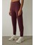 Bordo Silky Feel Cepli Jogger Eşofman Altı 11
