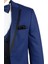 Lacivert Gabardin Mono Yaka Astarlı Yelekli 6 Drop Slim Fit Dar Kesim Smokin Damatlık 1001190153 4
