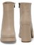 TASHA 3PR Bej Kadın Topuklu Bot 13