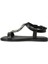 DS24013 4fx Siyah Kadın Düz Sandalet 11