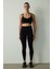 Siyah Yüksek Bel Pamuk Modal Karışımlı Slim Fit Spor Tayt 17