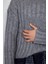 Erkek Oversize Kalın Fitilli Triko Kazak Gri 3