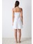 Bridal Aura Saten Kırık Beyaz Elbise Gecelik 11