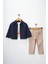 Erkek Çocuk Kolu Ayarlanabilir Gömlekli Pantolonlu Tişörtlü Üçlü Takım 1