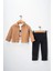 Erkek Çocuk Kolu Ayarlanabilir Gömlekli Pantolonlu Tişörtlü Üçlü Takım 1