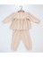 Dantel Detaylı %100 Pamuk Müslin Kumaş Bebek ve Çocuk Kız Ikili Takım 2