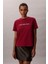Kadın Regular Kalıp Yazı Baskılı T-Shirt - Bordo 1