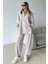 Yakası Fermuar Detaylı Premium Örme Kumaş Tunik Pantolon Takım Taş 9375-TK 1
