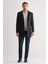 Siyah Dik Yaka Esnek Slim Fit Classic Kaşe Kaban 1008255171 2