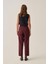 Bordo-Bilek Boy Double Paça Interlok Pantolon 3