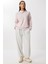 Yumuşak Dokulu Yan Fermuarlı Modal Sweatshirt LUB0250 Şeker Pembe 2