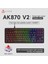 Ajazz AK870 V2 Red Switch, Rgb, Hot Swap, Gasket Oyuncu Klavyesi (Sleeve Kablo Hediyeli) 2